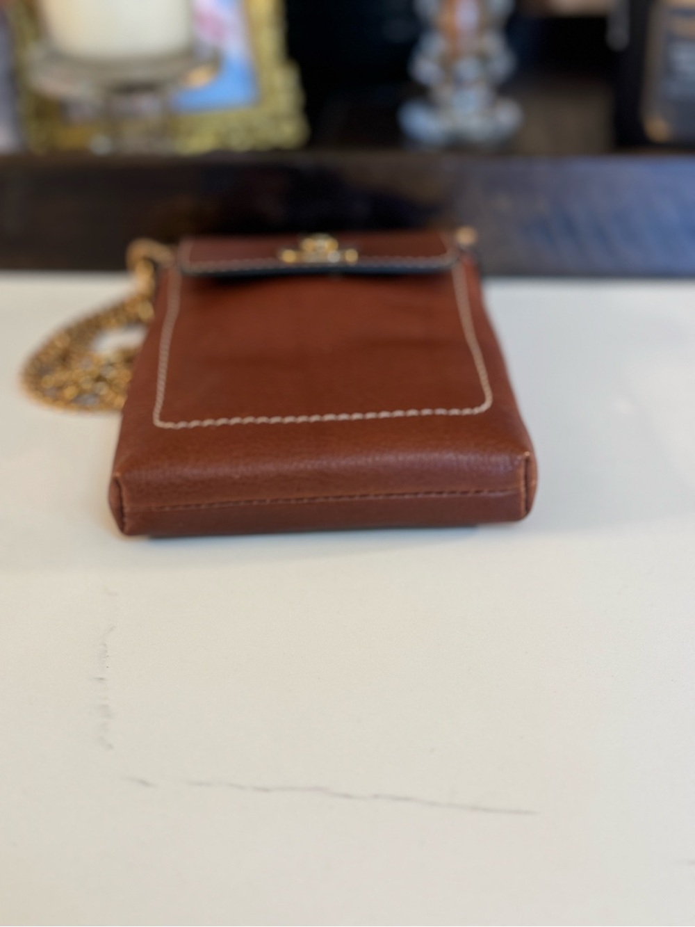 π€ NWOT FOSSIL WOMENβS HARPER LEATHER PHONE CROSSBODY BAG! - Picture 12 of 13